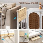 31.5" Home Office Desk, Folding Desk with Wheels for Small Space, Easy Assemblyfor Home Office, Natural Wood Finish