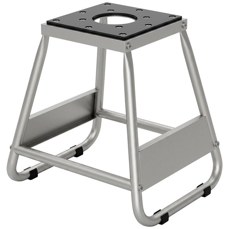 Universal Dirt Bike Stand, 1100 lbs Detachable Anti-Skid Steel Motorcycle Stand with Rubber Platform, Hole, Grey