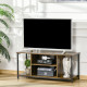 TV Stand for TVs Up to 55 Inches, TV Console with Open Storage Shelves, Entertainment Center for Living Room, Rustic Brown