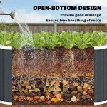 Galvanized Raised Garden Bed, Deep Root Planter Box, Outdoor Garden Bed with Plant Labels, 5' x 2' x 2', Dark Grey