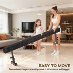 Soozier 7.5ft Adjustable Balance Beam, Gymnastics Beam with Wheels, Gymnastics Equipment for 6+ Years Old Training