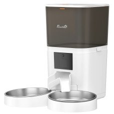 Automatic Cat Feeder for 2 Cats, 2.4G WiFi Pet Food Dispenser 6L APP Control