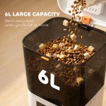 Automatic Cat Feeder for 2 Cats, 2.4G WiFi Pet Food Dispenser 6L APP Control
