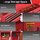 Large Tool Cabinet, 3-in-1 Rolling Tool Chest, Detachable Tool Storage Organizer with 6 Drawers and Pegboard, Red