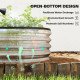 Galvanized Raised Garden Bed, 6 x 2 x 1 Modular Metal Garden Beds with Rubber Strip Edging, Heavy-Duty Outdoor Planter Box for Vegetables, Flowers and Herbs, Silver