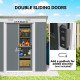 6' x 4' Outdoor Storage Shed, Metal Garden Shed with Lockable Sliding Doors and Vents, Grey