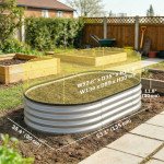 2Pcs Galvanized Raised Garden Bed, 4 x 3 x 1 ft Modular Metal Garden Beds with Rubber Strip Edging, Silver