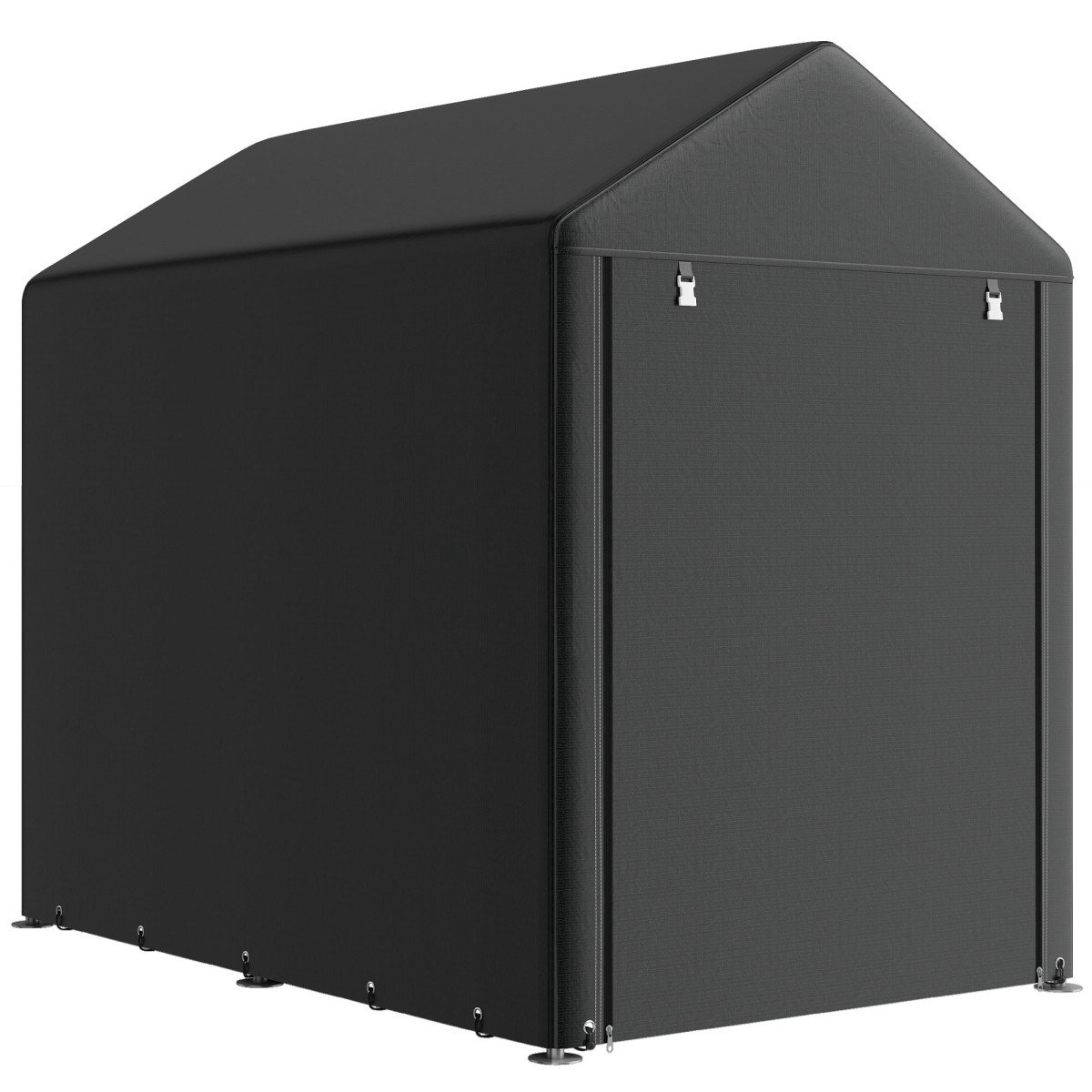 4 x 6ft Outdoor Storage Shed Tent, Portable Shed with Roll-up Door for Motorcycle, Bike, Garden Tools