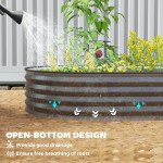 6 x 3 x 1ft Galvanized Raised Garden Bed Kit, Metal Planter Box with Safety Edging, Black