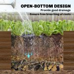 8 x 4 x 1ft Galvanized Raised Garden Bed, Reinforced Outdoor Planter Box with Open Bottom, Distressed Brown