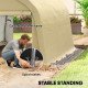10' x 10' Outdoor Storage Tent, Heavy Duty and Waterproof Portable Shed for Bike, Motorcycle & Garden Tools