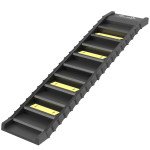 Foldable Dog Car Ramp, Dog Ramp with Anti-Slip Steps, Pet Stairs for Senior Pets to Access Cars and High Beds, Black
