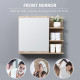 Medicine Cabinet with Mirror, Wall Mounted Bathroom Mirror Cabinet, Bathroom Wall Cabinet with 3 Open Shelves, Natural
