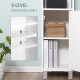 Tall Bathroom Storage Cabinet with Mirror, Freestanding Narrow Linen Tower Cabinet with Adjustable Shelves for Bathroom, White