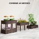 Plastic Raised Garden Bed with Legs, Self Watering Elevated Planter Boxes with Drainage Holes and Plugs