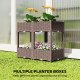 Plastic Raised Garden Bed with Legs, Self Watering Elevated Planter Boxes with Drainage Holes and Plugs