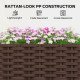 Plastic Raised Garden Bed with Legs, Self Watering Elevated Planter Boxes with Drainage Holes and Plugs