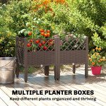Raised Garden Bed with Legs, Self Watering Elevated Planter Boxes with Drainage Holes, 31.5" x 15.7" x 20.3"
