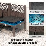 Raised Garden Bed with Legs, Self Watering Elevated Planter Boxes with Drainage Holes, 31.5" x 15.7" x 20.3"