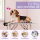 Foldable Pet Grooming Table for Dogs Cats with Adjustable Arm, Non-slip Surface, Grey