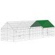 Metal Chicken Coop with UV-Resistant Cover for Rabbits, Ducks, Turtles, Guinea Pigs, 106" x 29.5" x 29.5", Green