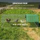 Metal Chicken Coop with UV-Resistant Cover for Rabbits, Ducks, Turtles, Guinea Pigs, 106" x 29.5" x 29.5", Green