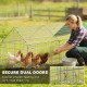 Metal Chicken Coop with UV-Resistant Cover for Rabbits, Ducks, Turtles, Guinea Pigs, 106" x 29.5" x 29.5", Green