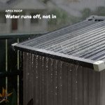 6.5' x 4' Outdoor Storage Shed, Metal Garden Shed with Lockable Double Doors, 4 Vents, Light Grey