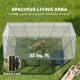 Outdoor Dog Kennel with Roof, 8' x 4' x 6' Heavy Duty Welded Wire Dog Playpen Enclosure with Escape-proof Lock