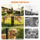 Outdoor Dog Kennel with Roof, 8' x 4' x 6' Heavy Duty Welded Wire Dog Playpen Enclosure with Escape-proof Lock