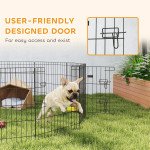 24inch Foldable Metal Exercise Pet Playpen Yard Dog Puppy Kennel Cage 12 Panels