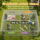 Heavy Duty Outdoor Dog Kennel with Waterproof Roof, Secure Latch, Chain Link Dog Run for Backyard, 19.7' x 19.7' x 8.9'