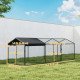 Large Metal Chicken Coop, Chicken Run with Waterproof & Anti-UV Cover for 3-5 Poultry, Outdoor Poultry Cage Rabbit Hutch
