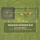 Large Metal Chicken Coop, Chicken Run with Waterproof & Anti-UV Cover for 3-5 Poultry, Outdoor Poultry Cage Rabbit Hutch