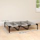 Elevated Dog Bed, Raised Dog Cot for XL Sized Dogs, Indoor & Outdoor, 48" x 36" x 9", Light Grey