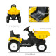 Ride-On Tractor for Kids, Pedal Construction Car with Manual Control Bucket for 3 Year Old, Yellow