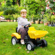 Ride-On Tractor for Kids, Pedal Construction Car with Manual Control Bucket for 3 Year Old, Yellow