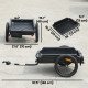 Soozier Bike Trailer, Bike Cargo Trailer with Quick Release 16" Wheels, Cargo Net, Safe Reflectors and Red Flag
