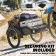 Soozier Bike Trailer, Bike Cargo Trailer with Quick Release 16" Wheels, Cargo Net, Safe Reflectors and Red Flag