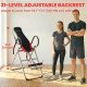 Soozier Inversion Table, Heavy Duty Folding Inversion Table with Adjustable Ankle Lock and Safety Belt for Pain Relief Therapy, Black & Red