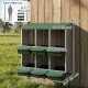Chicken Nesting Boxes, 6 Compartment Metal Nesting Boxes for Chicken Coop, Egg Laying Boxes with Lid Cover