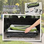 Dog Bike Trailer, 2-in-1 Dog Wagon Pet Stroller for Travel with Universal Wheel Reflectors Flag, Green