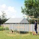 Heavy Duty Galvanized Steel Outdoor Dog Kennel with Waterproof Roof, Safety Lockable Latch System, 9.2' x 7.5' x 7.2'