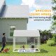 Heavy Duty Galvanized Steel Outdoor Dog Kennel with Waterproof Roof, Safety Lockable Latch System, 9.2' x 7.5' x 7.2'