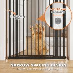 63" Extra Tall Pet Gate 30-41" Wide Adjustable Baby Gate Pressure Mounted for Doorways, Hallways, Stairs