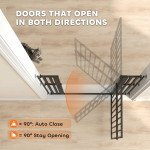 63" Extra Tall Pet Gate 30-41" Wide Adjustable Baby Gate Pressure Mounted for Doorways, Hallways, Stairs