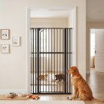 63" Extra Tall Pet Gate 30-41" Wide Adjustable Baby Gate Pressure Mounted for Doorways, Hallways, Stairs