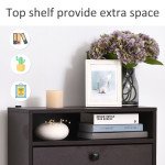 Slim Shoe Storage with 3 Flip Drawers and Adjustable Shelves Shoe Cabinet Organizer for 9 Pair, Coffee