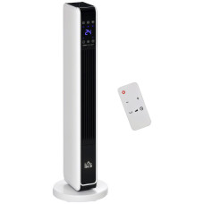 Ceramic Tower Heater, Oscillating Space Heater with Remote Control, Timer, Tip-Over & Overheat Protect, 750W/1500W