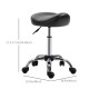 Saddle Stool, Height Adjustable Rolling Salon Chair with PU Leather for Massage, Spa, Clinic, Beauty and Tattoo, Black